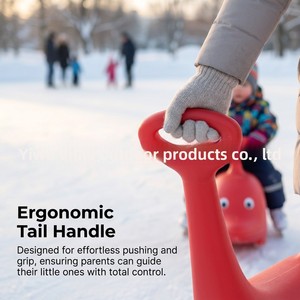 Aide à la glisse pour enfants en polyéthylène haute densité, design dauphin de dessin animé, rotomoulé, résistant au gel, pour entraînement de patinage sur patinoire - Product Image 2