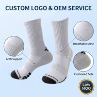Chaussettes de sport professionnelles personnalisées avec logo, soutien de la voûte plantaire rembourré, respirantes, pour la course à pied et le basketball