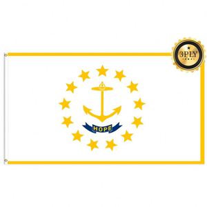 Drapeaux de Rhode Island en gros 3x5 pieds, polyester 68D/100D, personnalisation pour toutes les nations, expédition rapide, fournisseur fiable, livraison rapide - Product Image 2