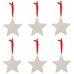 Klaar Om Verf Keramische Blank Kerst Ornamenten Star Shape Home Decor