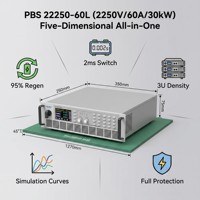 Alimentation électrique programmable haute précision PBS 22250-60L - 2250V / 60A / 30kW pour la recherche et le développement industriel