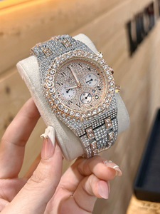 Reloj de Lujo Personalizable de Acero Inoxidable para Hombre con Moissanita, Estilo Hip Hop, Logotipo Personalizado, Suministro Directo - Product Image 2