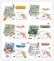 Vente chaude : Jouet éducatif pour enfants 2 en 1, tableau de dessin en plastique 3D, puzzle de dessin avec thème de Noël DIY