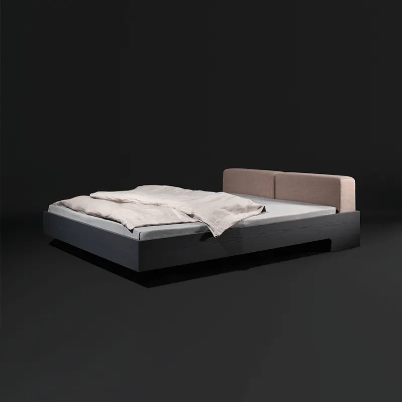 Modern designs teak wood bed models japanese up-holstered queen size double bunk bed frames