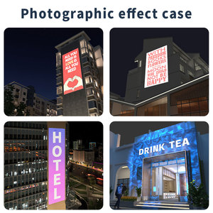 Logo mural Gobo <span class=keywords><strong>projecteur</strong></span> <span class=keywords><strong>extérieur</strong></span> étanche IP67 200W/300W/600W lampe de Projection haute puissance <span class=keywords><strong>LED</strong></span> personnalisée lumières publicitaires - Product Image 4