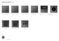 Panneau de commutation de scène intelligent KNX/EIB 4 gangs 8 touches, interrupteur métallique pour hôtel, villa, éclairage intelligent
