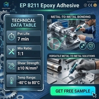 Adhésif structurel époxy bicomposant de qualité industrielle haute résistance, imperméable et résistant à la chaleur, colle AB pour collage de métaux