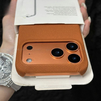Étui en cuir et nylon pour iPhone 17 Air 16 15 14 Plus 13 12 Pro Max, coque antichoc mate sans cadre avec refroidissement intégré