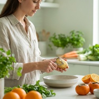 Handmatige groente- en fruit schiller met roestvrijstalen mes, antislip zachte grip, duurzaam, antiaanbaklaag voor koken