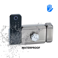 Elektrisch slim deurslot Waterdicht dubbelzijdig randslot Vingerafdruk Tuya WiFi-app Digitale deurslot van aluminiumlegering
