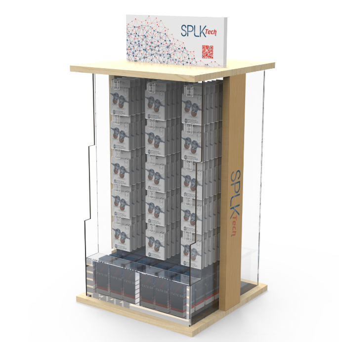 Apache Customized Modern Acrylic Storage Floor Cigarette Pack Counter Display Stand with Custom Color & Logo for Smoke Shops