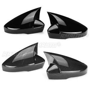ฝาครอบกระจกมองข้างแบบเสริมสำหรับสโกด้าสำหรับออคตาเวีย Mk3 A7 5E 2014-2019 อุปกรณ์เสริมคาร์บอนไฟเบอร์เคลือบเงาสีดำ - Product Image 2