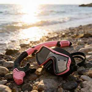 JUNHAIINS Diving Mask And Snorkel Set Adult <b>Large</b> <b>Frame</b> Silicone Tempered Glass For Snorkeling - Product Image 3
