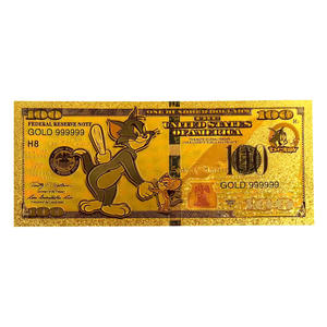 Billet de banque commémoratif en feuille d'or <span class=keywords><strong>Tom</strong></span> et <span class=keywords><strong>Jerry</strong></span>, idéal pour offrir en cadeau, comme souvenir et pour collectionner - Product Image 5