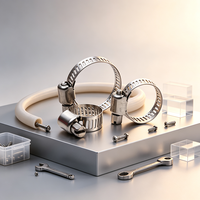 Collier de serrage américain à vis sans fin pour tuyaux, épaisseur de bande 0,6 mm 0,7 mm, fixation industrielle pour tuyaux, clip de fixation à boulon