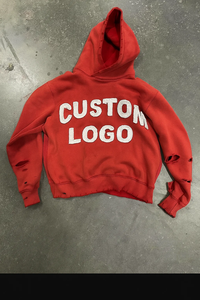 <span class=keywords><strong>Sweat</strong></span> à <span class=keywords><strong>capuche</strong></span> de haute qualité pour hommes, coupe boxy, <span class=keywords><strong>sweat</strong></span> à <span class=keywords><strong>capuche</strong></span> imprimé avec strass et lavage à l'acide - Product Image 4