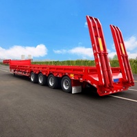 Suspension de haute qualité Lowboy Semi Remorques Lowbed Semi Remorque Lowbed Semi Remorque Machinerie Lourde