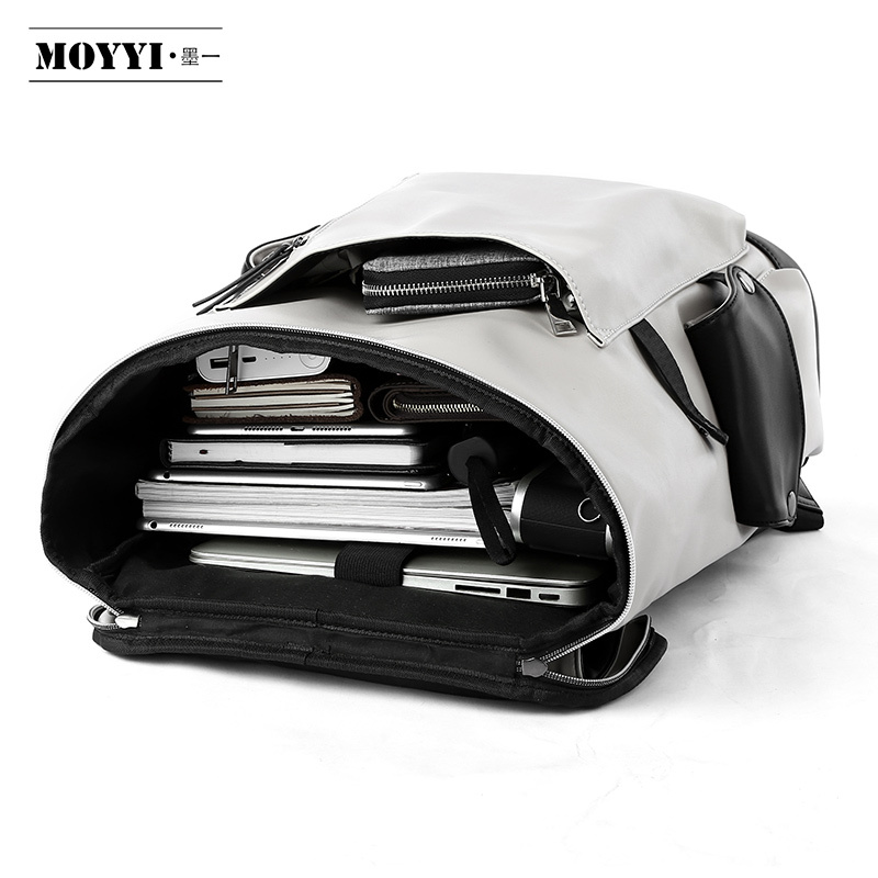 MOYYI Vegan Leather Men's Laptop Backpack – Trendy Teen Bookbag & Daypack - View 3
