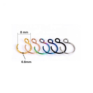 Hot Sale None Piercing Stainless Steel Faux Septum Nose <strong>Rings</strong> for Women Men <strong>Fake</strong> Fish Hook Nose <strong>Ring</strong> - Product Image 4