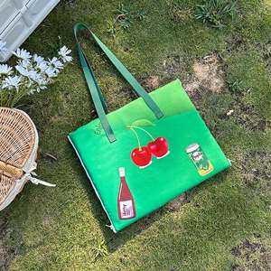 Bolsa de Almacenamiento Plegable 2 en 1 HSI, Portátil y Resistente, de Oxford, Regalo Perfecto, Tapete para Acampar al Aire Libre, Picnics, Compras y Asientos en el Jardín - Product Image 3