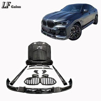 2023-2025 para BMW X6: Modificación de piezas exteriores, alerón divisor de labio de parachoques delantero de fibra de carbono