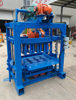 Machine de fabrication de blocs pressés pour la production de blocs de ciment et de briques d'argile, à moteur essence, de Chine, avec moule à briques