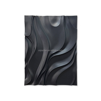 Peinture Personnalisée Art Mural en Bois Suspendu Art Mural Noir Home Deco Luxe Moderne Simple Style Texturé 3D Décoration Murale en Bois