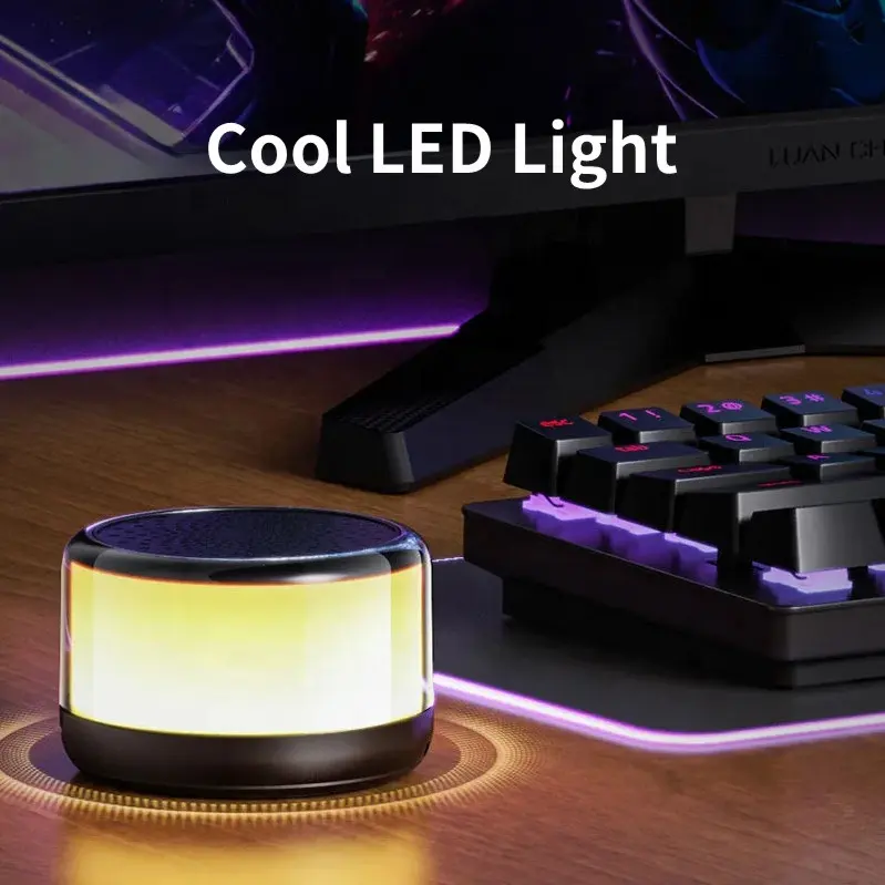 Hotriple H1 Hot Bán sâu bass loa không dây ngoài trời mini xách tay mát LED loa không dây LED nhấp nháy ánh sáng Loa