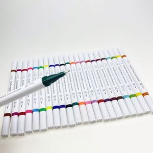 New Permanent Washable Paint Set Custom Dual Tip Art Fineliner Brush Marker Pen - Product Image 2