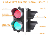 Feux de signalisation routière miniatures intelligents à LED de 100 mm pour piétons, alimentés par le réseau électrique et l'énergie solaire