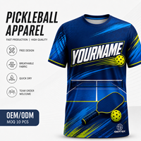 Camisetas Personalizadas para Pickleball, Ropa Deportiva con Impresión por Sublimación Resistente para Pedidos de Equipo