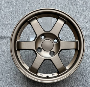 ล้อฟอร์มฟอร์ม 4x100 ขนาด 15 14 นิ้ว สีบรอนซ์ สำหรับรถยนต์ JDM รุ่น 240SX Accord RX-7 ล้ออัลลอยด์อะลูมิเนียม <span class=keywords><strong>TE37</strong></span> ใช้ได้กับ <span class=keywords><strong>Civic</strong></span> GTR MX-5 Miata - Product Image 1