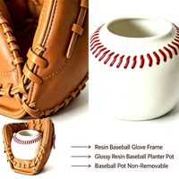 Pot de fleurs sphérique décoratif, pot de plante en forme de balle de baseball pour salon, bureau, patio, petit pot unique