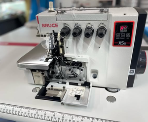 Máquina de Coser Overlock Industrial de Cama Plana BRUCE X5S con Cortahilos, Construcción Metálica, Nueva, Accionamiento Directo, Grosor Ajustable - Product Image 1