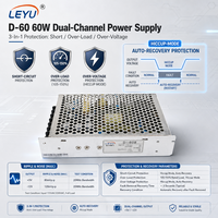 Alimentation à découpage double sortie Leyu D-60A 60W 5V 4A 12V 3A Transformateur SMPS industriel AC/DC