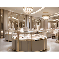 Bijouterie de luxe Bijouterie design personnalisé Vitrine en verre Vitrine pour bijoux Collier Boucles d'oreille Kiosque