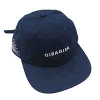Custom 6-panel ongestructureerde flatbill pet, zachte katoenen twill baseballcap, multi-zijdige geborduurde logo, verstelbare sluiting