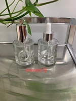 Harga Pabrik Grosir Wadah Kosmetik Mewah Botol Kaca Kosong untuk Serum & Lotion Perawatan Kulit dengan Tutup Pompa Ulir Kemasan 30g 50ml 50g
