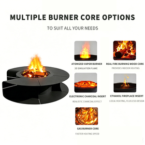 Brasero extérieur moderne, foyer personnalisable adapté aux jardins de villas et <span class=keywords><strong>au</strong></span> <span class=keywords><strong>chauffage</strong></span> domestique, avec fonction barbecue - Product Image 4
