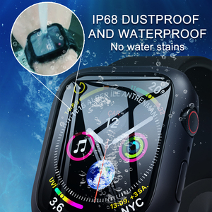 Boîtier de protection pour <span class=keywords><strong>apple</strong></span> <span class=keywords><strong>watch</strong></span> intelligent i <span class=keywords><strong>watch</strong></span>, couvercles en plastique noir, étanche, personnalisé, verre d'écran, <span class=keywords><strong>40mm</strong></span>, série 6 <span class=keywords><strong>5</strong></span> 44mm, luxe - Product Image 3
