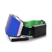 Lunettes de ski personnalisées Jiepolly Fabricant antibuée Lentille magnétique Vente en gros Uv400 Lunettes de snowboard chauffa