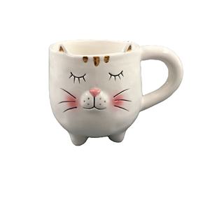 Tasse à café chat mignon en céramique, avec poignée, peinte à la main, porcelaine, livraison directe à l'usine - Product Image 1