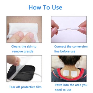 5*5 điện tử tự dính điện cực miếng đệm <span class=keywords><strong>EMS</strong></span> kích thích thần kinh cơ kỹ thuật số xung massage miếng Pigtail hàng chục massagers vá - Product Image 3