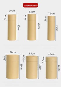 Boîte cadeau ronde en papier kraft en gros avec couvercle, boîtes d'emballage rondes en carton pour cadeaux, vêtements, cosmétiques - Product Image 3