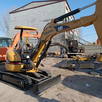 Mini-excavatrice CAT 303CR d'occasion prête à l'emploi, excavatrice Caterpillar de 3 tonnes avec cabine ouverte, excavatrice sur chenilles 303CR
