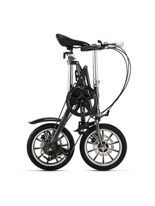 Vélo pliant haut de gamme 14 pouces, pliage en une seconde, 7 vitesses, cadre en alliage d'aluminium, freins à disque doubles, pédales pliantes double face, charge maximale 110 kg - Product Image 1