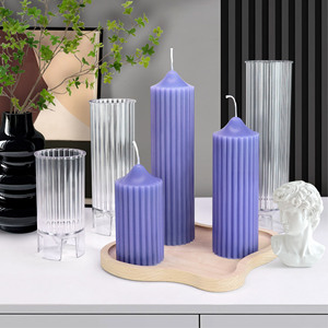 Moule à bougie en acrylique, forme cylindrique en polycarbonate, moules à <span class=keywords><strong>bougies</strong></span> pour la fabrication de <span class=keywords><strong>bougies</strong></span> - Product Image 1