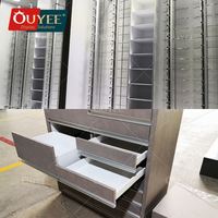 Meuble de rangement mural verrouillable OUYEE pour magasin de lunettes de soleil, étagère de présentation avec éclairage LED, résistant à l'eau