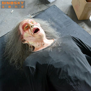 Casa embrujada de animatronics, accesorios de sala de <span class=keywords><strong>Escape</strong></span> de horror, casa de zombies desgastada para decoración de halloween - Product Image 4