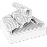 Cintres à vêtements peu encombrants en plastique à encoches pour chemises, manteaux, robes, jupes – Cintres en plastique robustes antidérapants